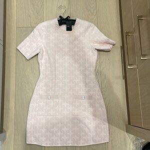 Maje Pink Tweed Knit Dress 38 NWT